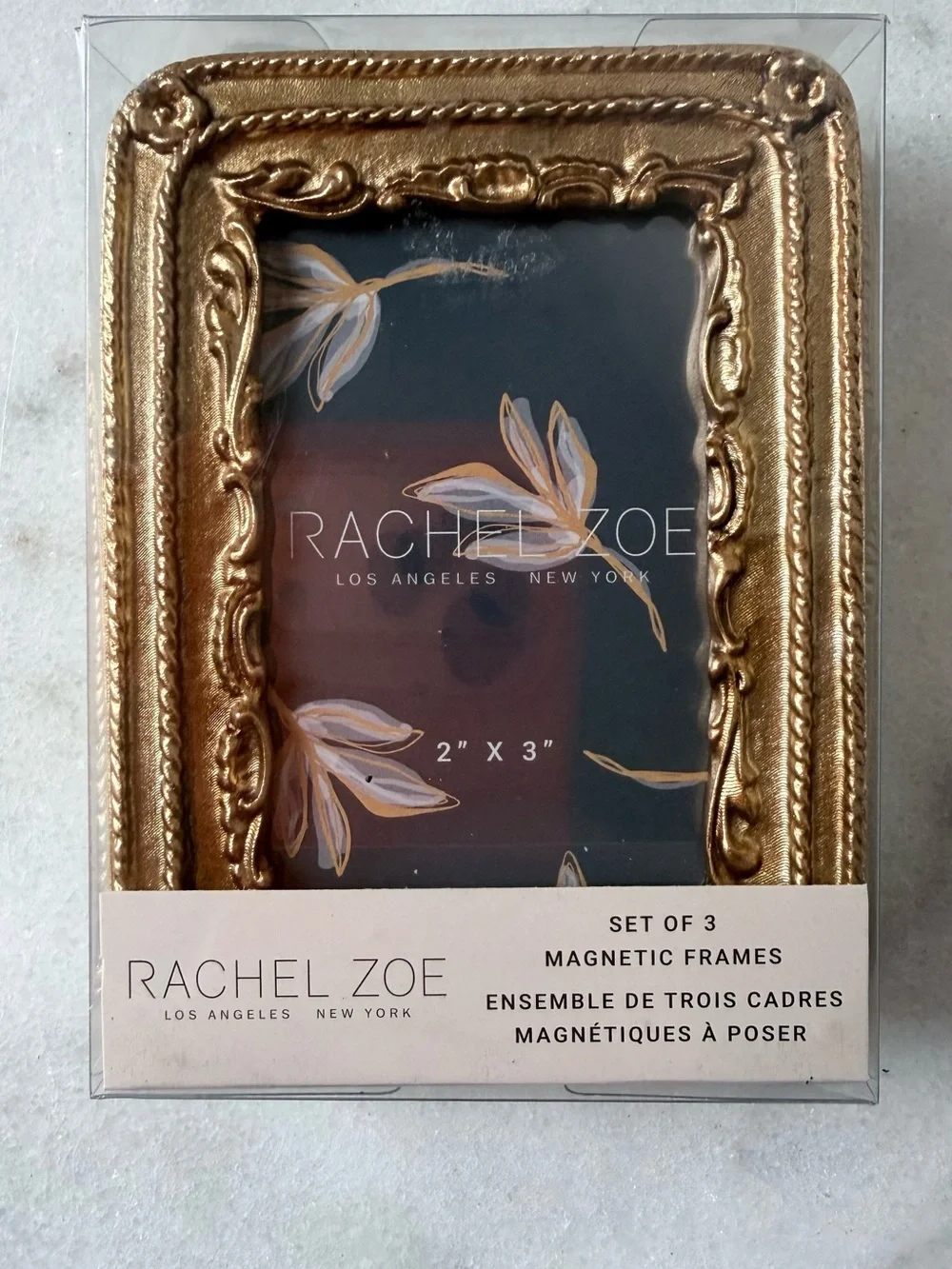 Rachel Zoe Gold Ornate Magnetic Photo Frames - Set of 3